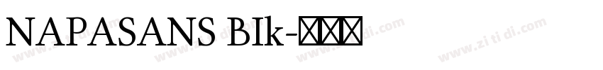 NAPASANS BIk字体转换